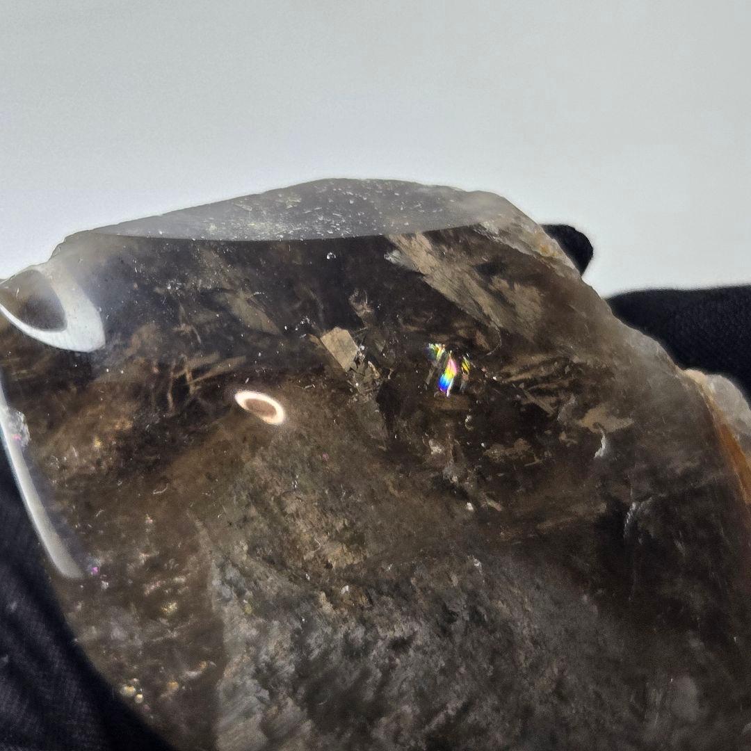 【虹入り/最強品質】スモーキーガーデンクォーツ＊約319g＊　天然石 置物