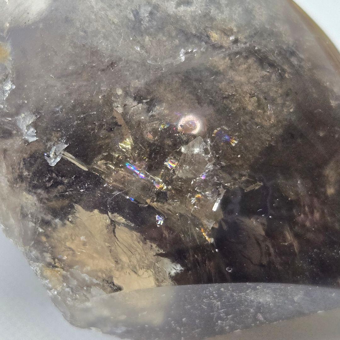 【虹入り/最強品質】スモーキーガーデンクォーツ＊約319g＊　天然石 置物