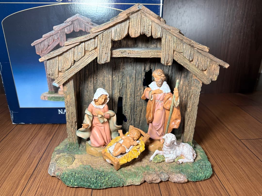 【新品】Fontanini キリスト降誕 （馬小屋と五体セット）クリスマス 伊製