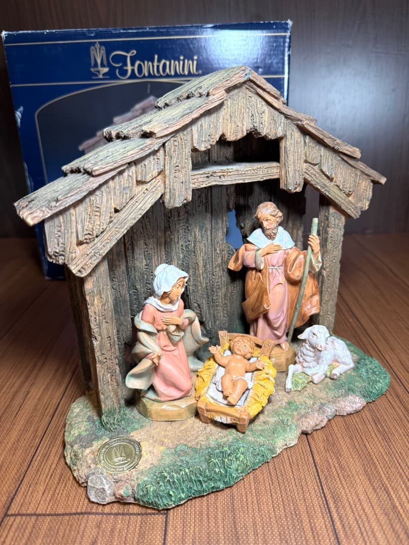 【新品】Fontanini キリスト降誕 （馬小屋と五体セット）クリスマス 伊製