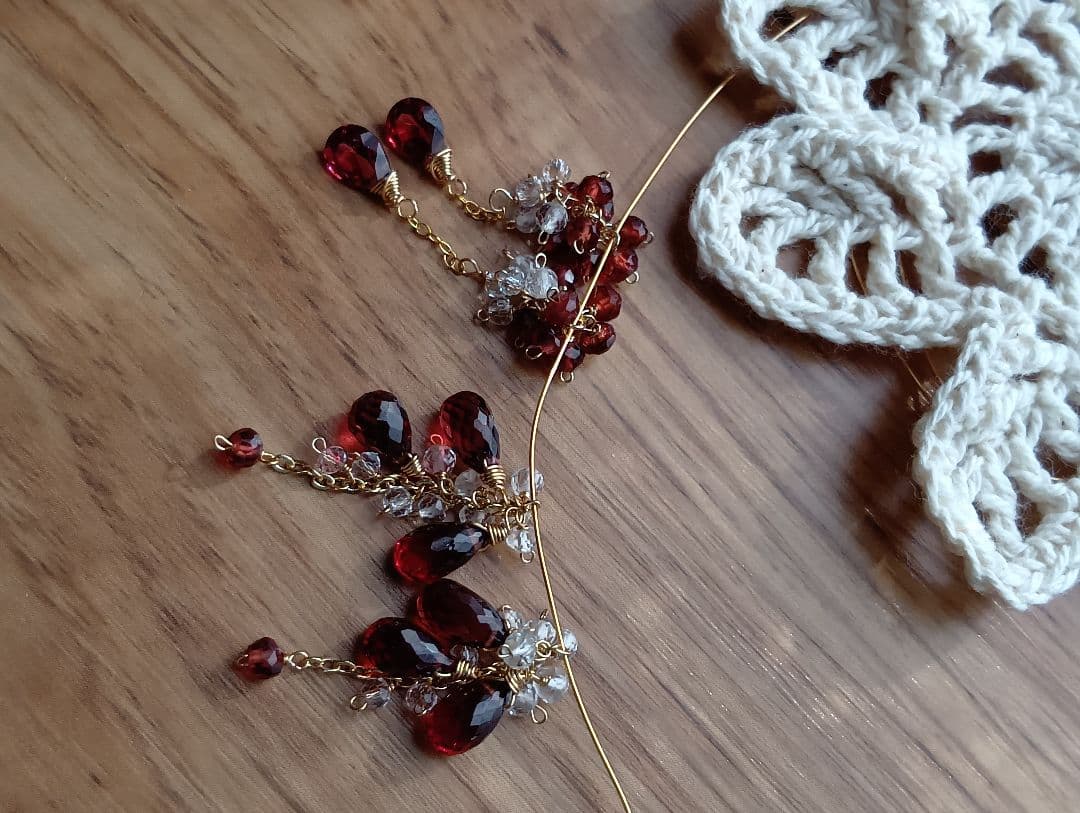 590/14kgfパープルフローライト×カイヤナイト他８点ピアス