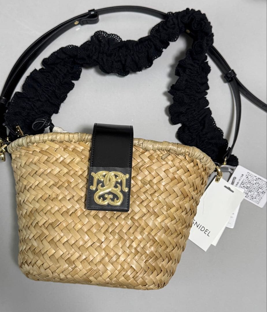 snidel コットンショルダーブレードバッグ ブラック　新品未使用