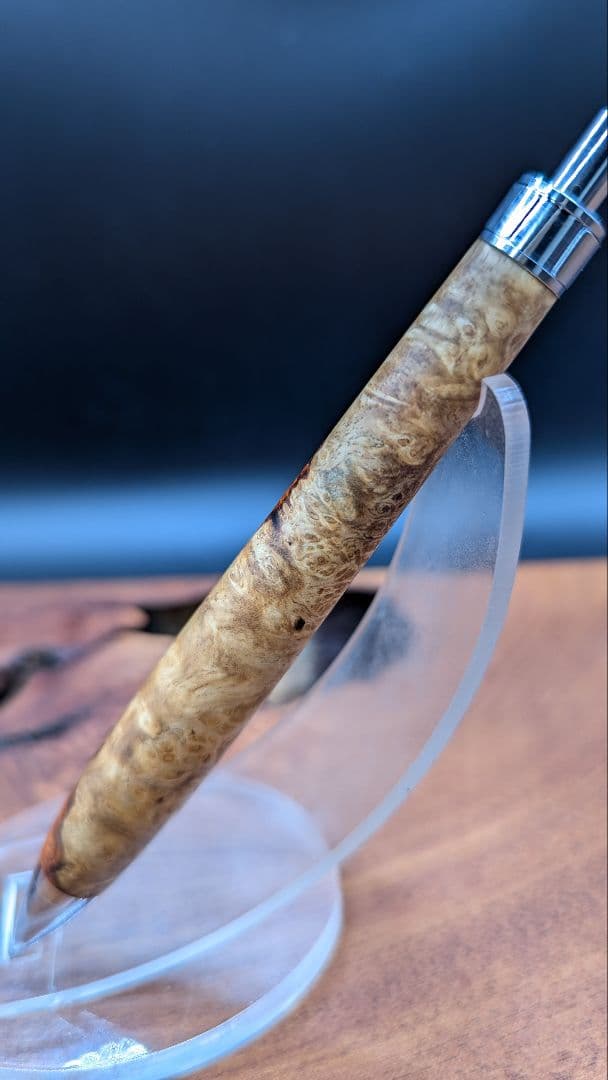 623本花梨　紅白　瘤杢　木軸シャーペン　ボールペン