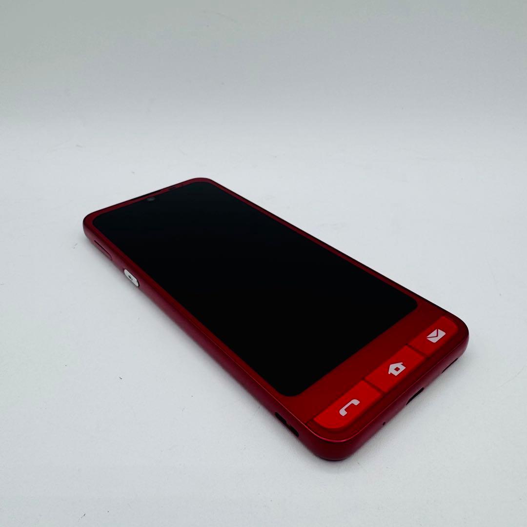 【美品】SHARP シンプルスマホ6 A201SH 本体 SIMフリー レッド