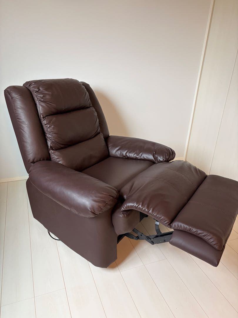 プルミエ　リクライニング　チェア　ブラウン　ネイル