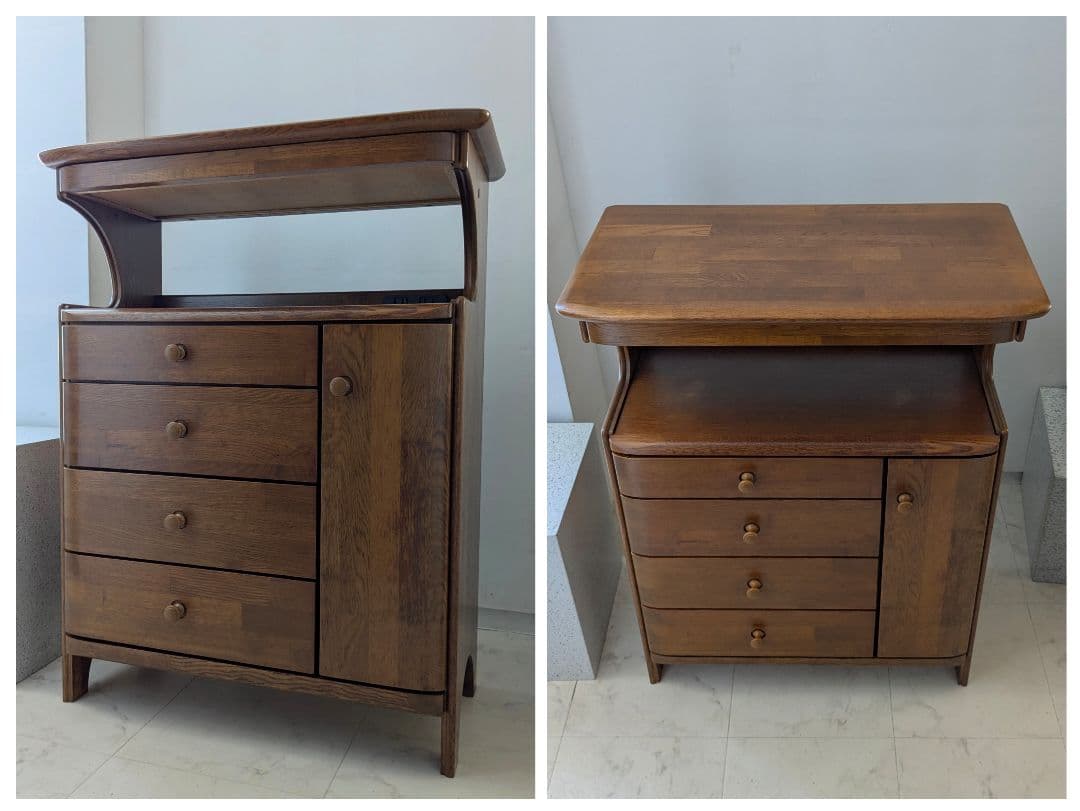 マルニ木工 ビンテージ キャビネット 90年代 地中海シリーズ ダークナチュラル