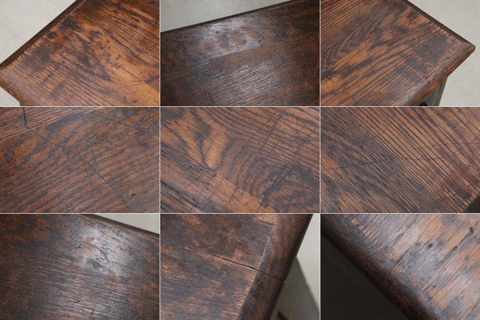 英国 イギリス オーク材 ヴィンテージ 片袖デスク 引き出し 机 書斎 学習