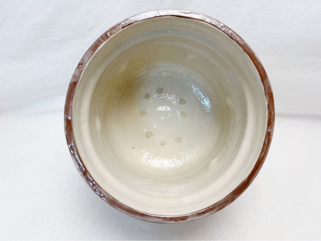 ほぼ未使用 水屋道具 景陶作 志野 水屋瓶 陶印 割蓋付き 水差し 箱無