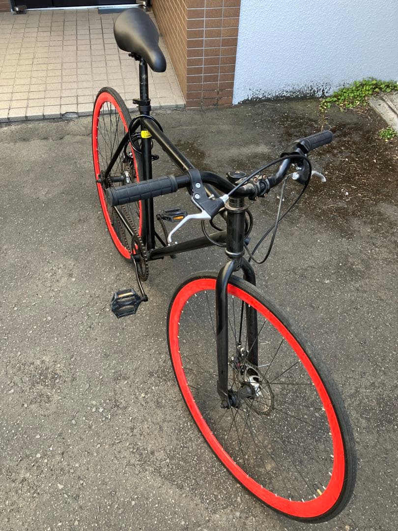 カ*す様 クロスバイク ブラック/レッド