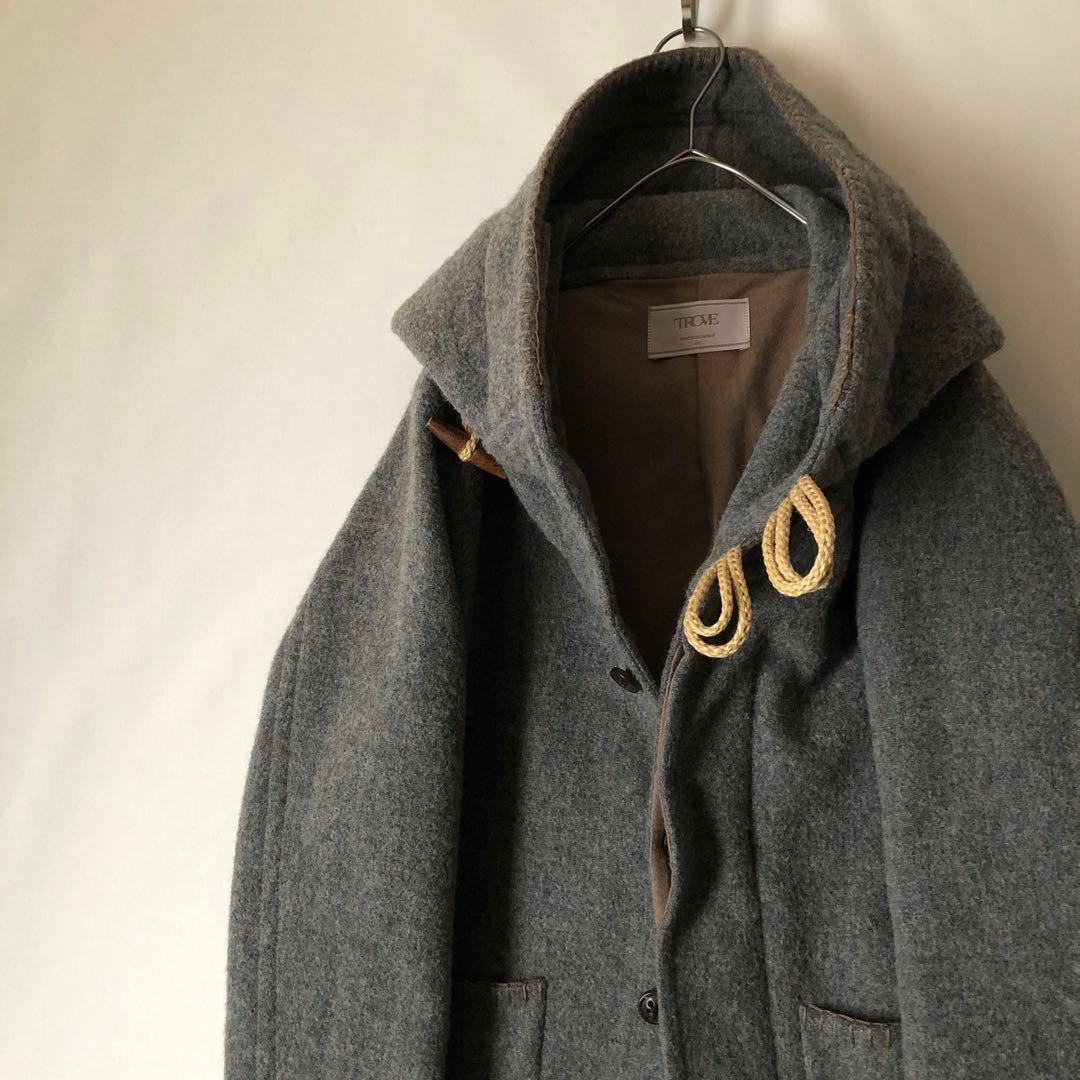 【冬物】TROVE トローヴ グレー ウール コート ダッフルコート 40