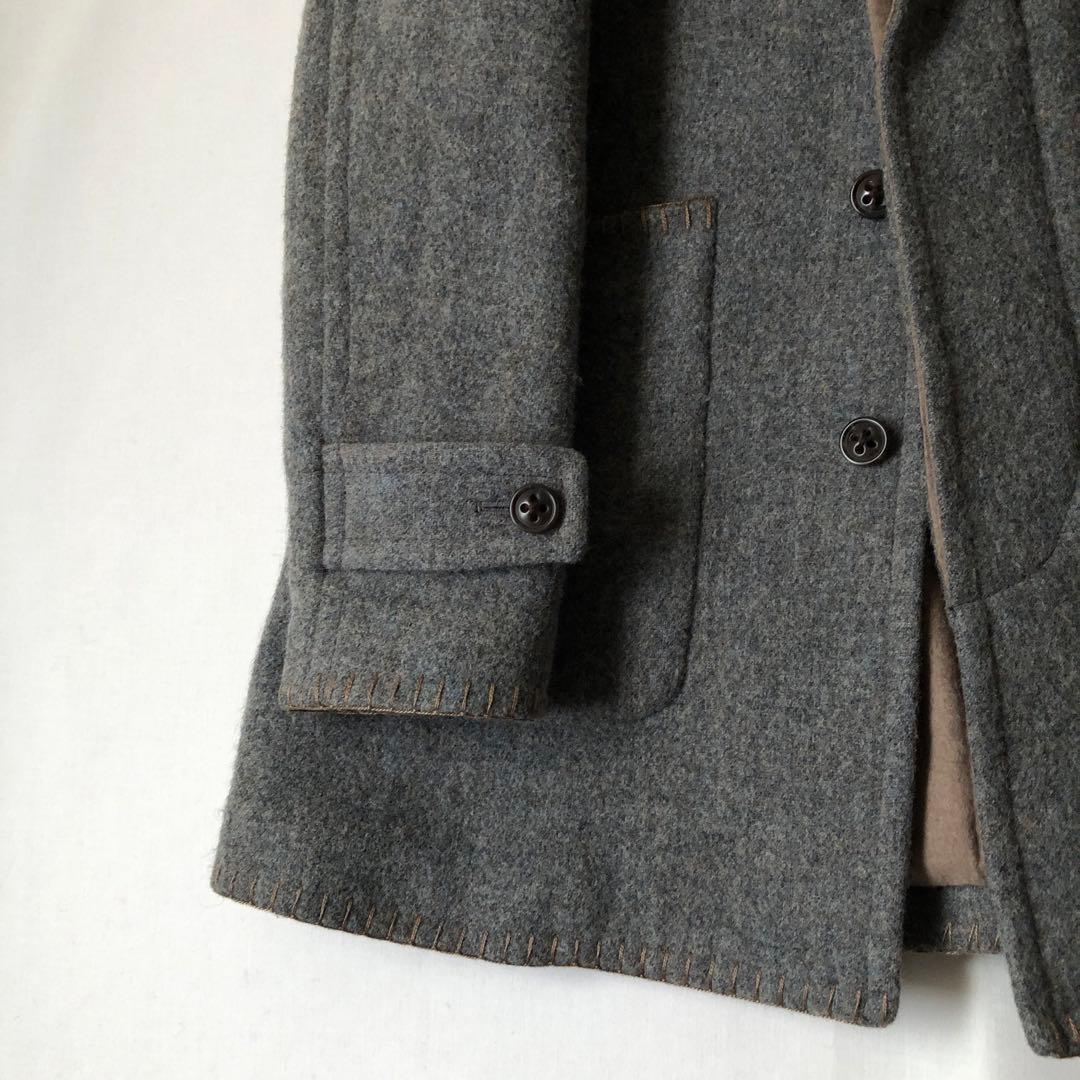 【冬物】TROVE トローヴ グレー ウール コート ダッフルコート 40