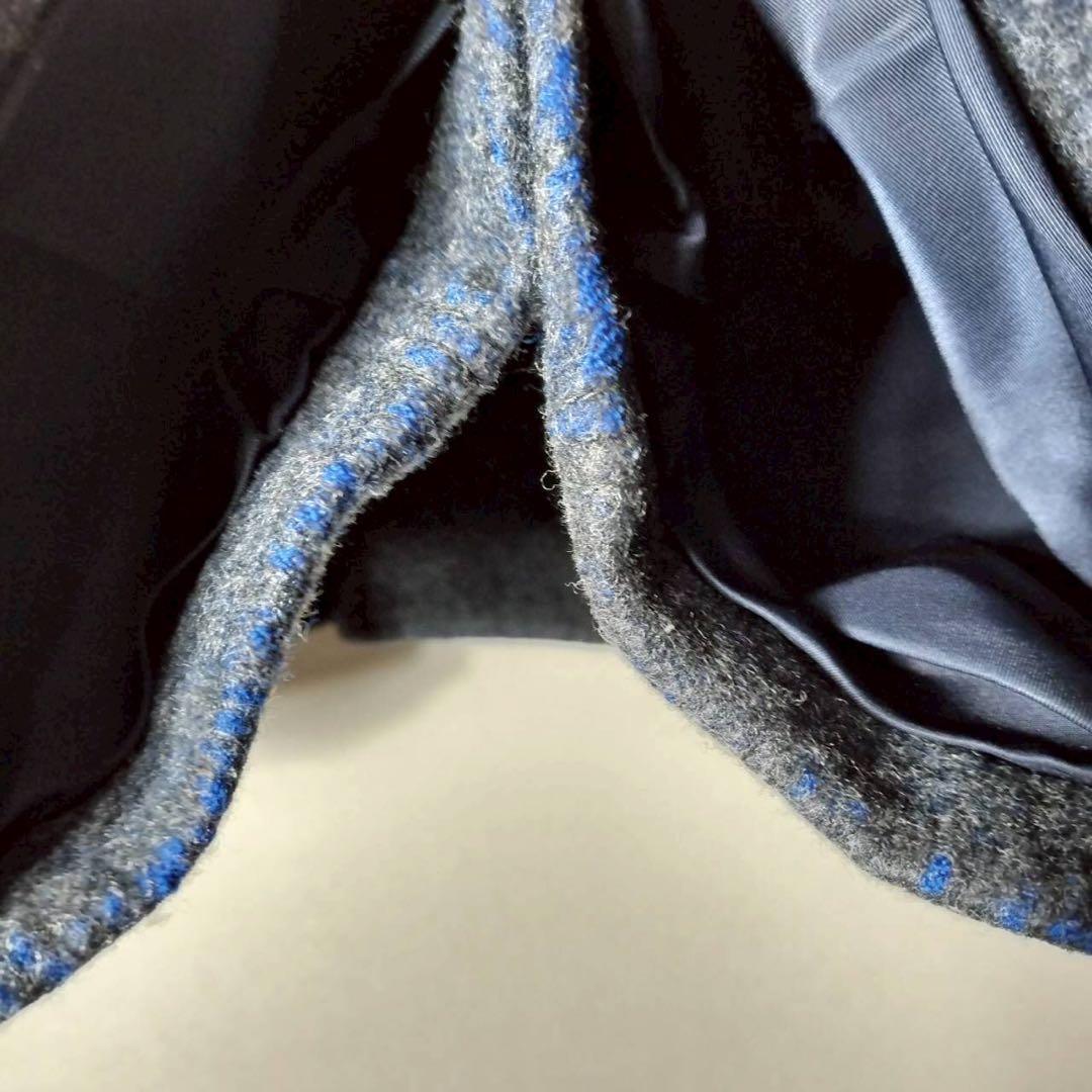 トリココムデギャルソン ショート丈Pコート ハーフビーバーコート ビッグカラー