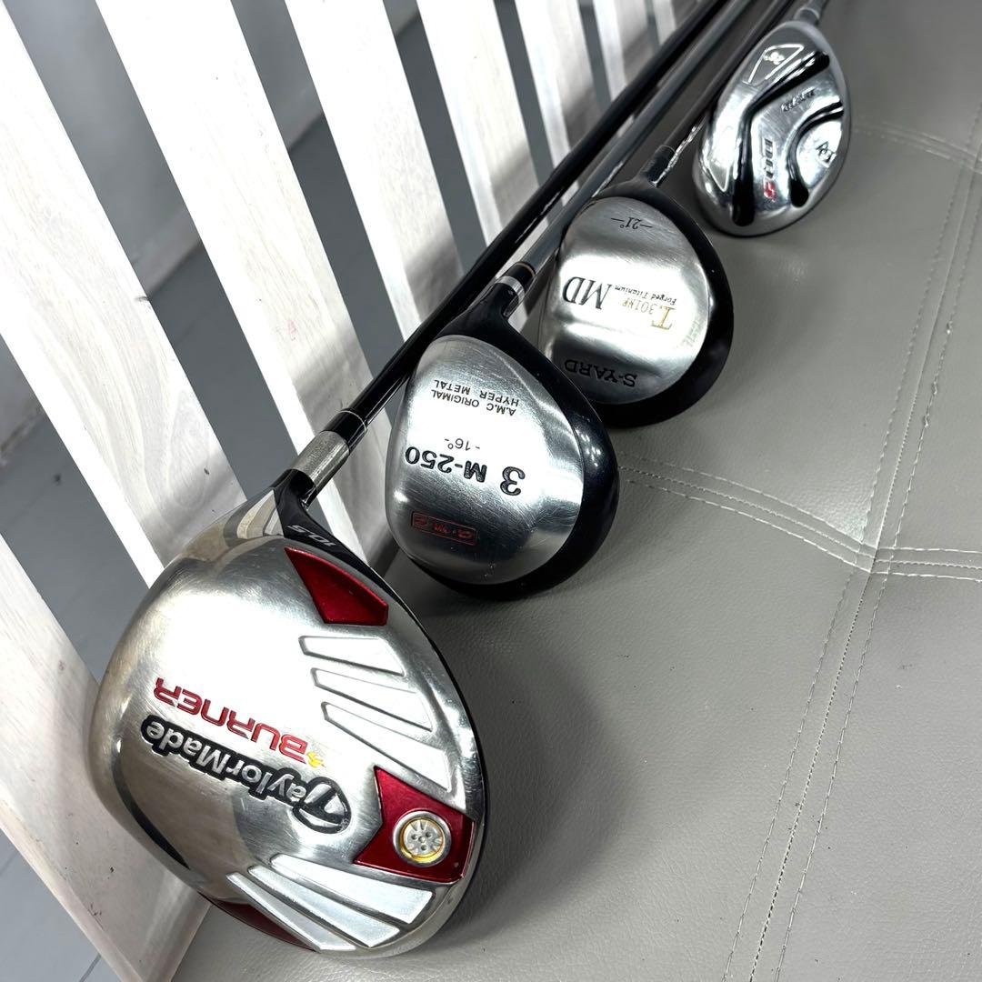 本格派 メンズゴルフクラブ 15本 フルセット テーラーメイド ゴルフセット