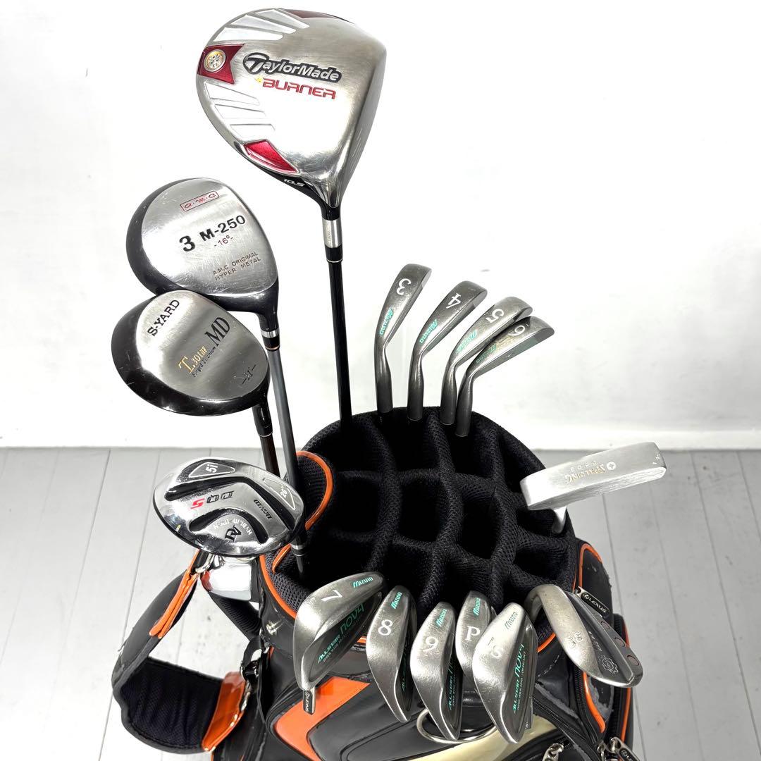 本格派 メンズゴルフクラブ 15本 フルセット テーラーメイド ゴルフセット