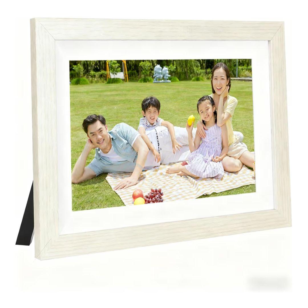 デジタルフォトフレーム 10.1インチ Wifi 遠隔転送 おしゃれ 木製