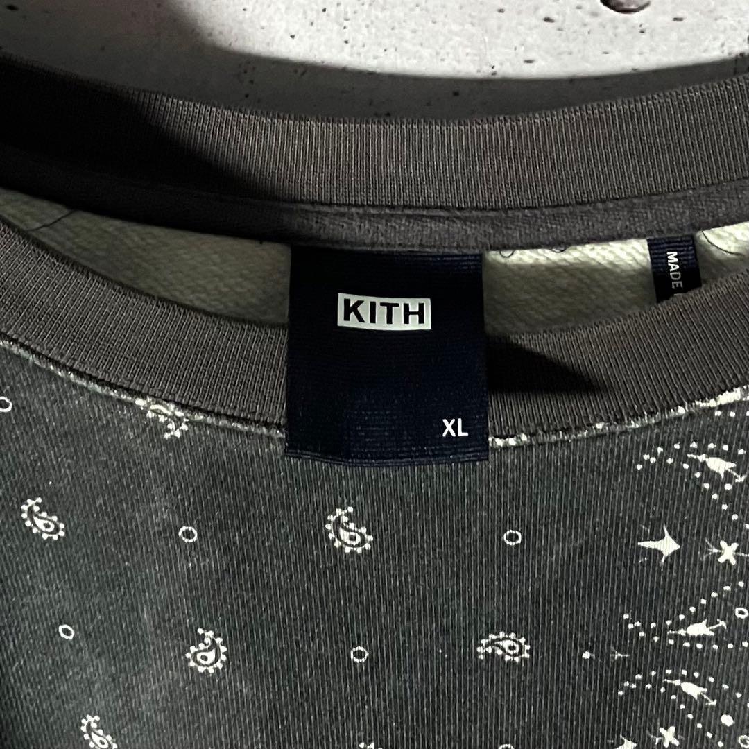 【鬼レア】KITHキス☆ロゴ満載バンダナ柄スウェットシャツ希少XL