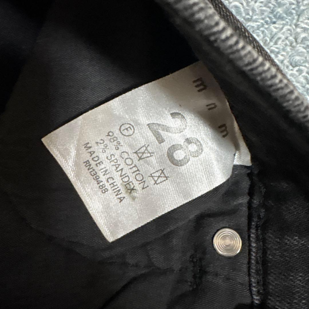 mnml ダメージスキニーデニム ブラック 28 希少