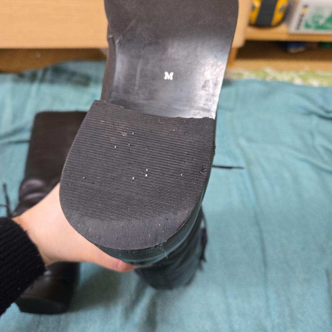 【ほぼ未使用】sunaokuwahara 膝下丈ブーツ Mサイズ 牛革