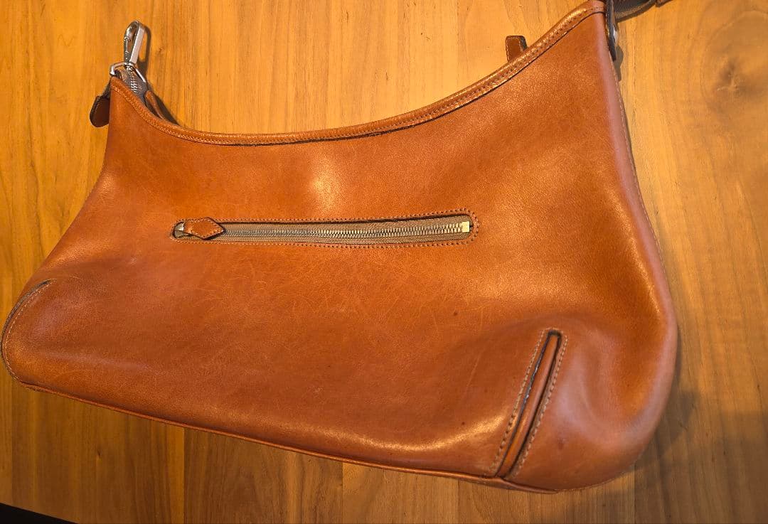 万双　双鞣和地　2WAY　ショルダーバッグ　キャメル