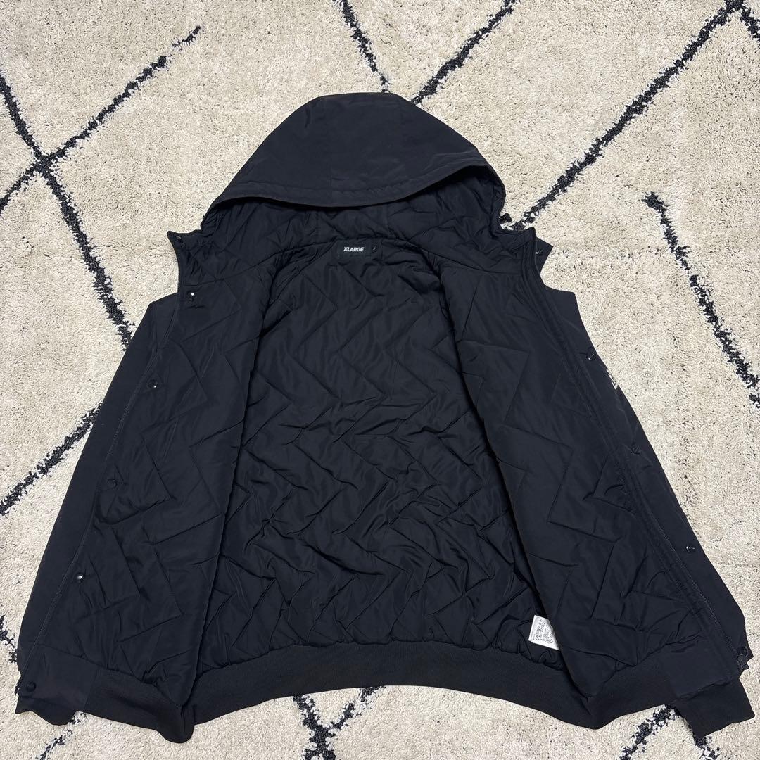 ⭐美品⭐エクストララージ ナイロン パファージャケット アーチロゴ L 黒