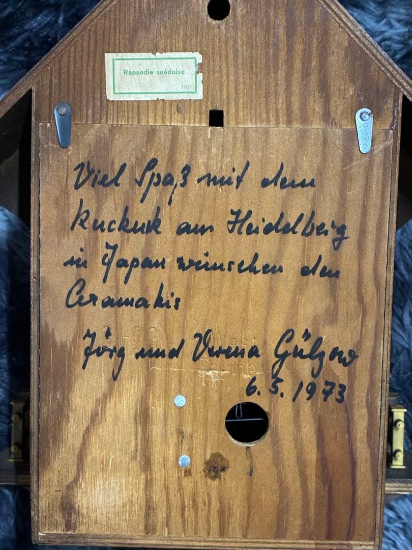 希少 ビンテージ ドイツ製 鳩時計 からくり時計 音楽隊 振子時計 ぜんまい