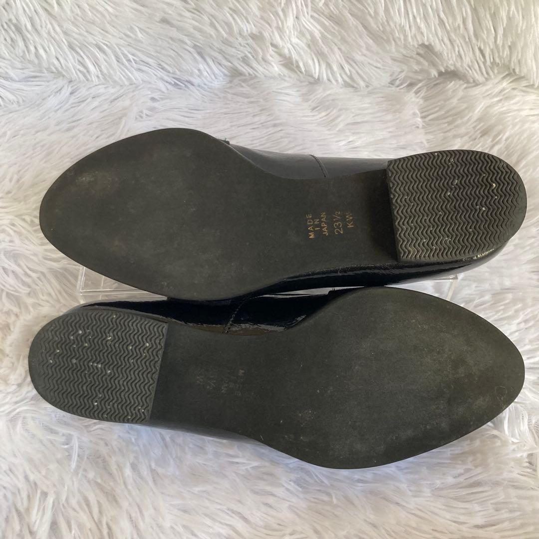 【美品✨】ダイアナ リボンローファー エナメル 平リボンオペラシューズ 23.5