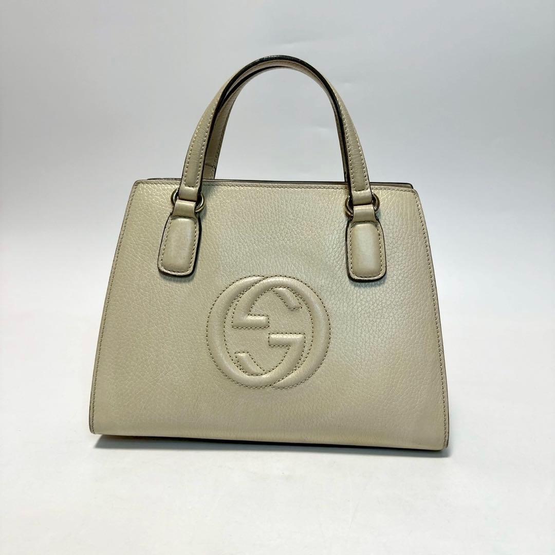 p10【美品】グッチ　GGソーホー レザー　2wayショルダー トートバッグ.