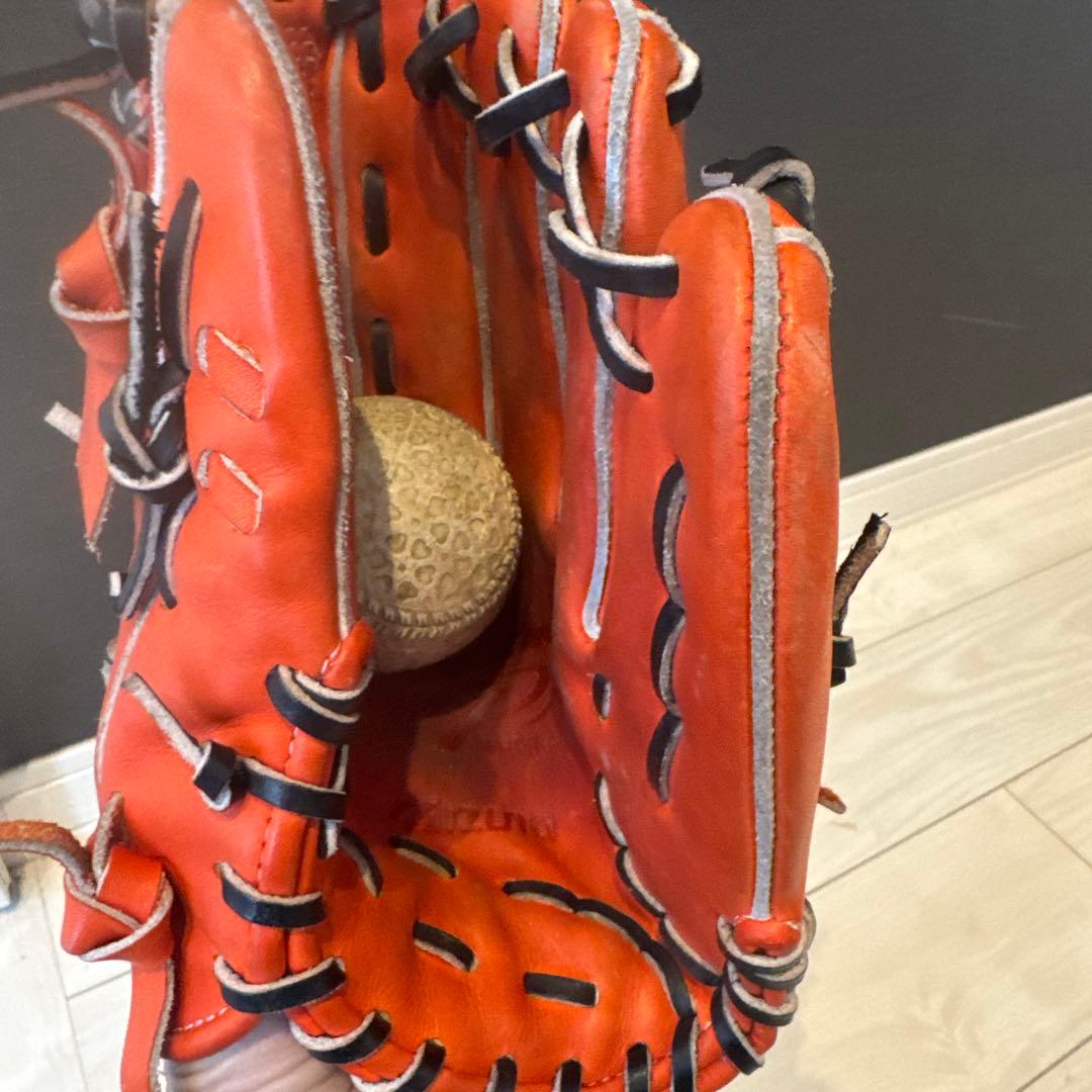 Mizuno Pro 軟式グローブ オレンジ