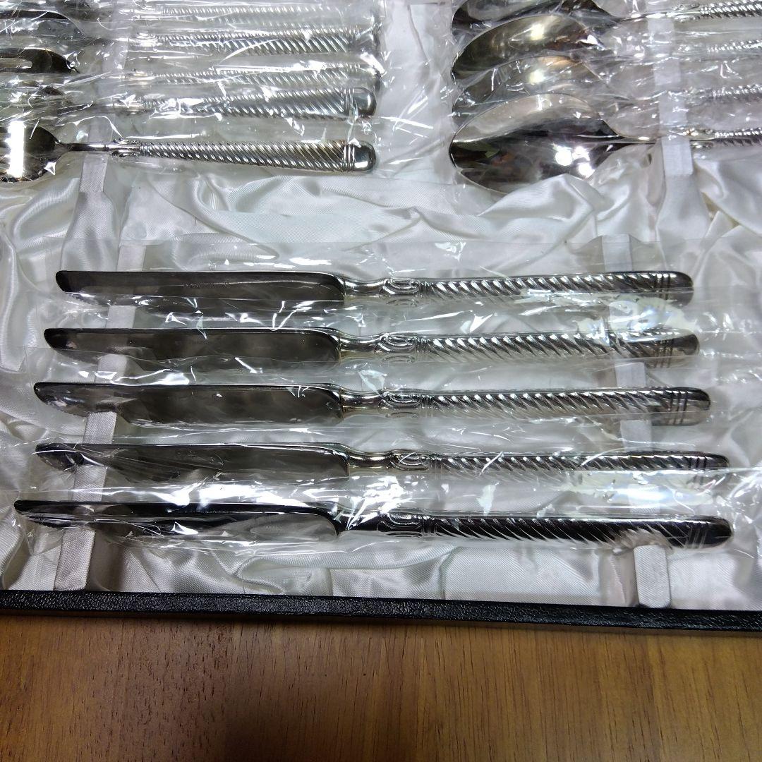 カトラリーセット 銀メッキ （ナイフ フォーク スプーン　25本）