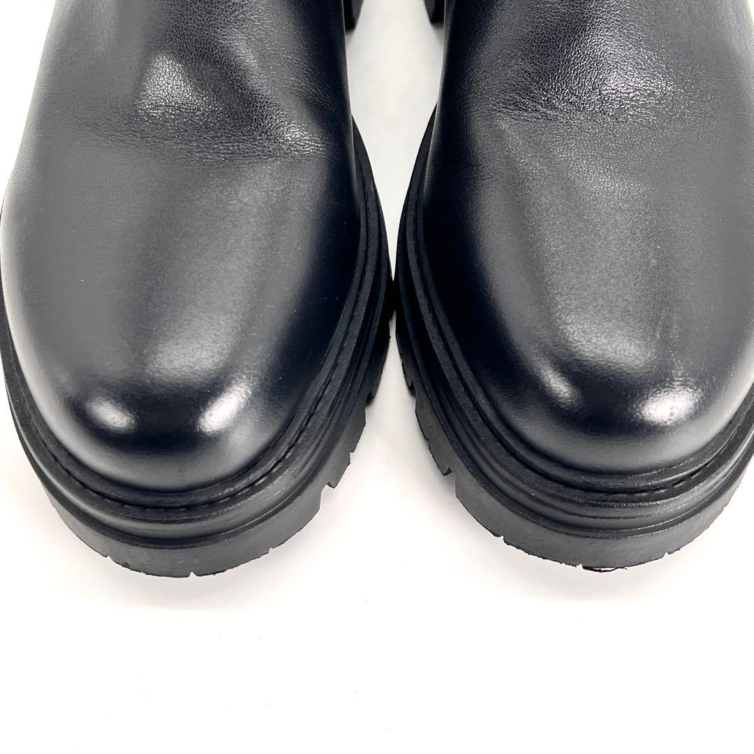 【美品】REMME レメ サイドゴアブーツ チェルシーブーツ 36 厚底　黒