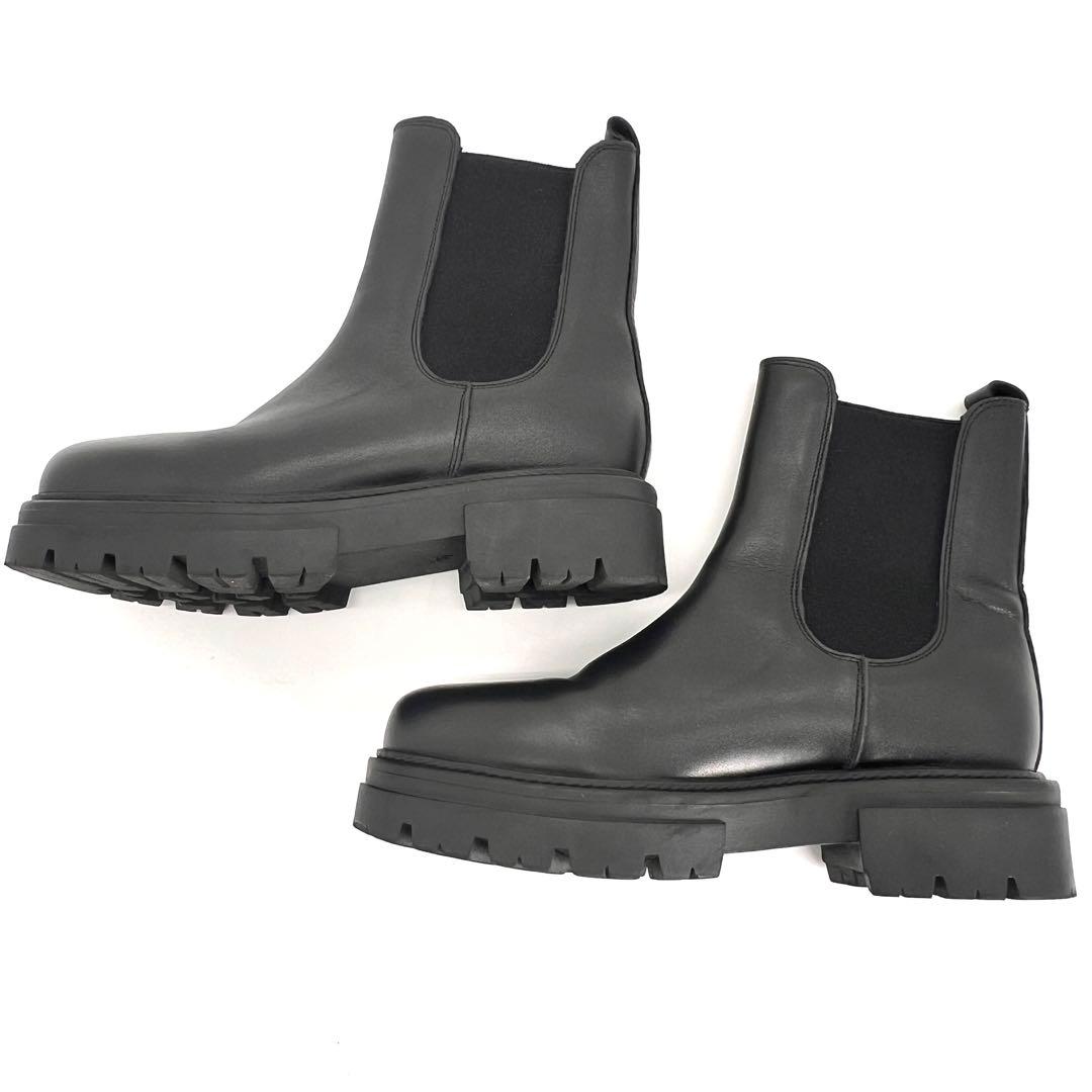 【美品】REMME レメ サイドゴアブーツ チェルシーブーツ 36 厚底　黒