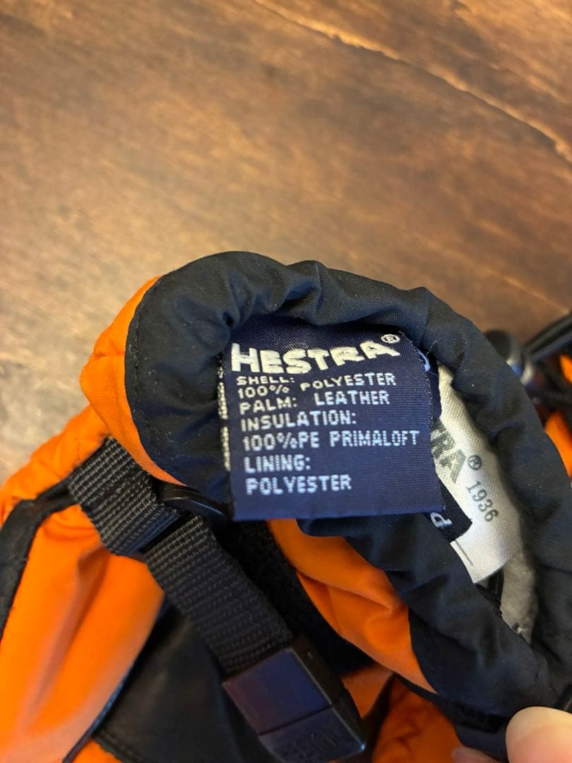 キッズ HESTRA スキーグローブ サイズ2 オレンジ