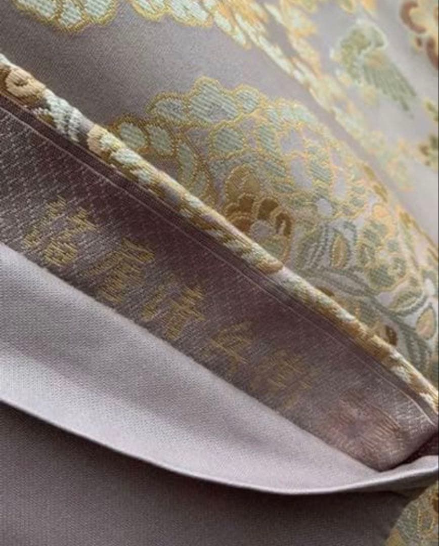 【美品】西陣 丸勇風雅 花紋 六通袋帯440cm 31cm