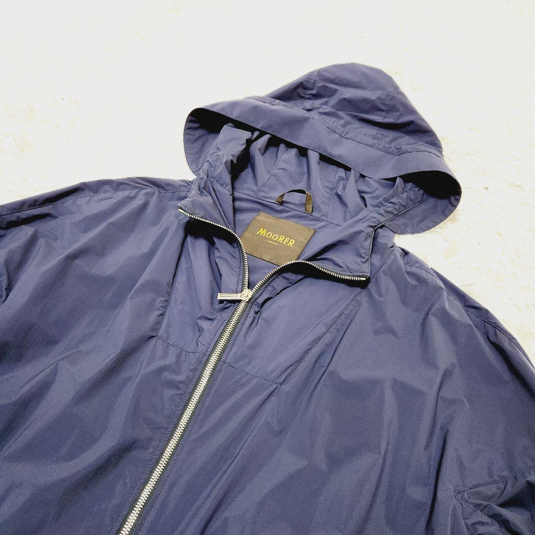 【美品】MooRER ムーレー LOBELIA ストレッチ ナイロンジャケット紺