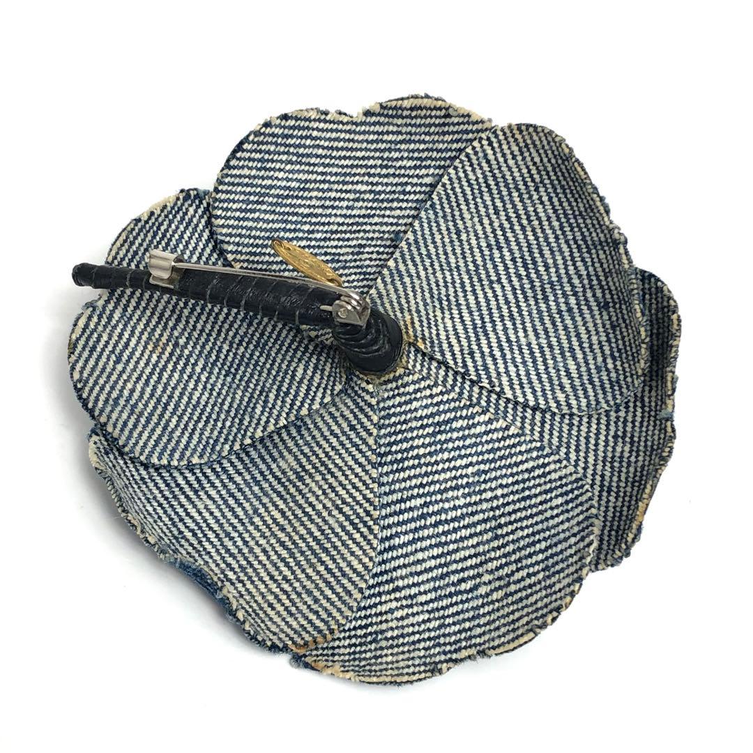 CHANEL シャネル カメリア ブローチ コサージュ デニム コメあり