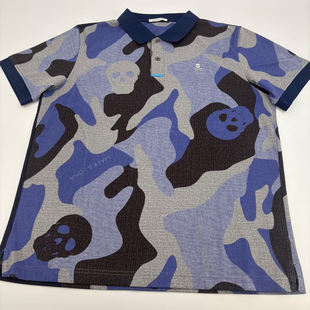 極美品　MARK&LONA マーク&ロナ ポロシャツ カモゴルフ50 XL774