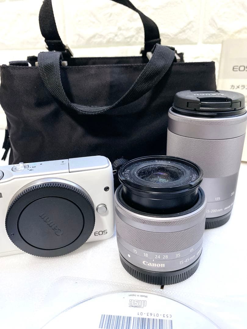 極美品♪Canon eos M10ミラーレス一眼カメラダブルレンズ付き