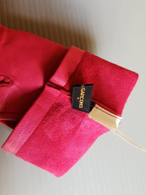 コムデギャルソン 手袋 羊革 ピンク 美品 とっても柔らか 18cm