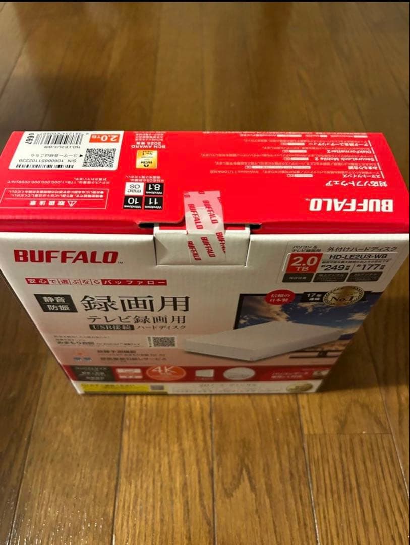 BUFFALO 2.0TB テレビ録画用 HDD HD-LE2U3-W