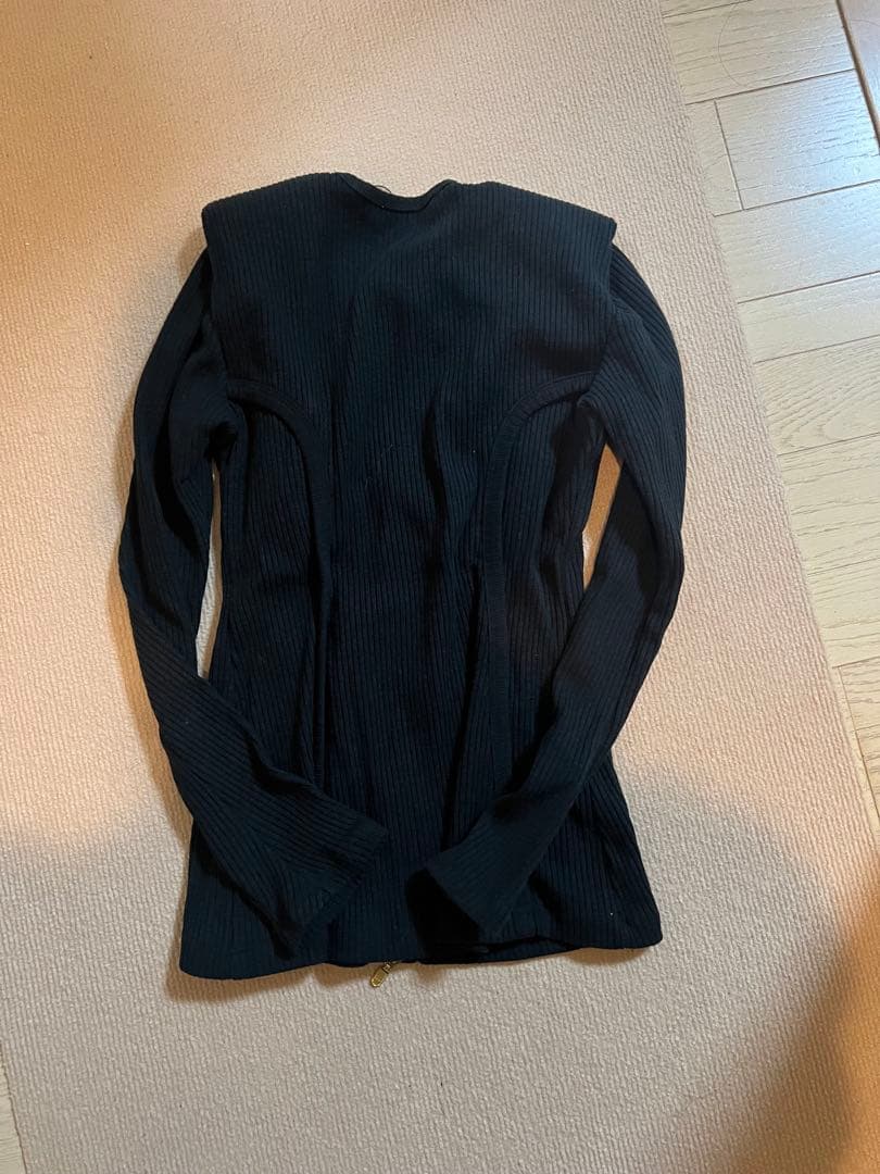 AKIKOAOKI Shoulder V cardigan ネイビー