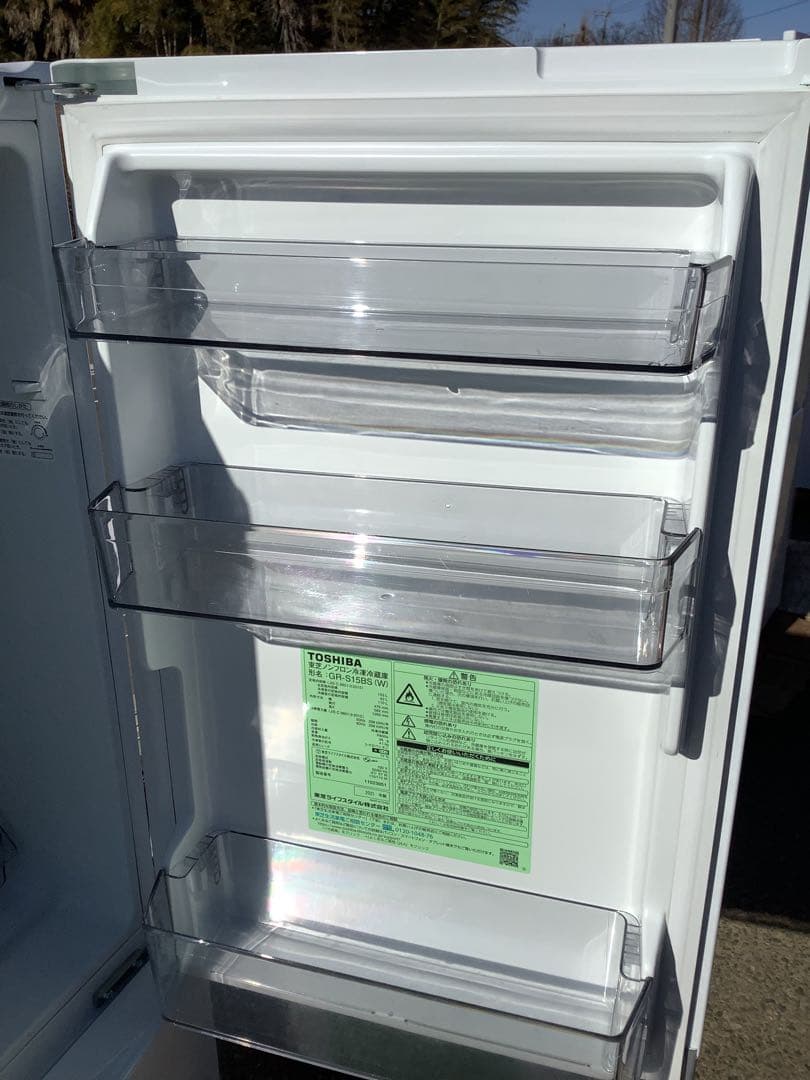東芝 2ドア冷凍冷蔵庫 GR-S15BS(W) 153L 2021年製