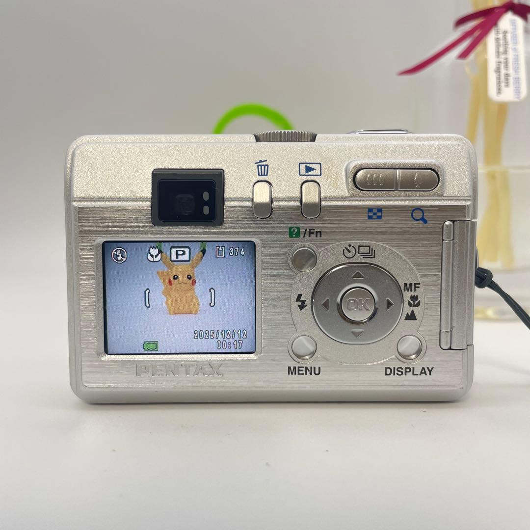 スマホ転送OK✨PENTAX Optio S40✨動作確認済 単三電池 可愛い♪