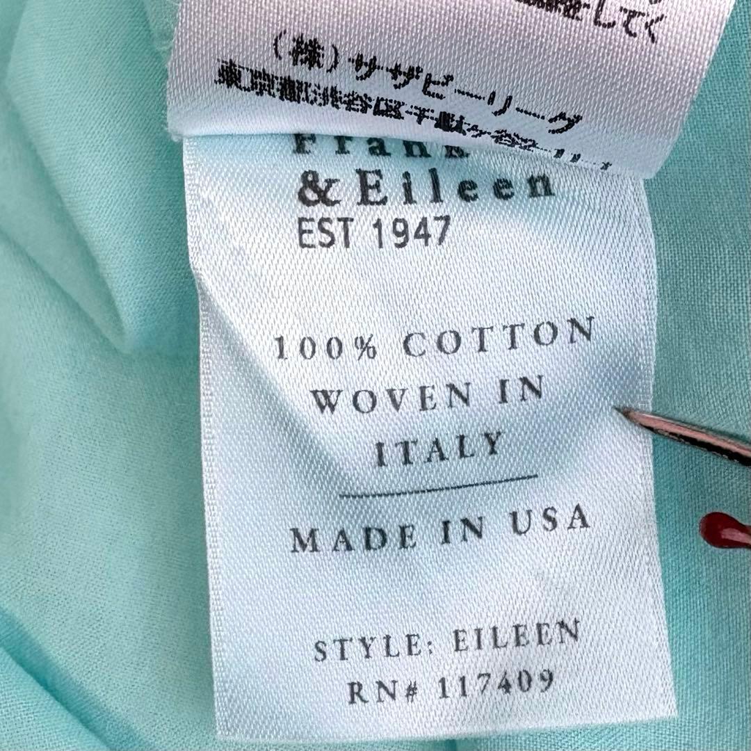 美品✨フランクアンドアイリーン EILEEN スキッパーシャツ コットン ブルー