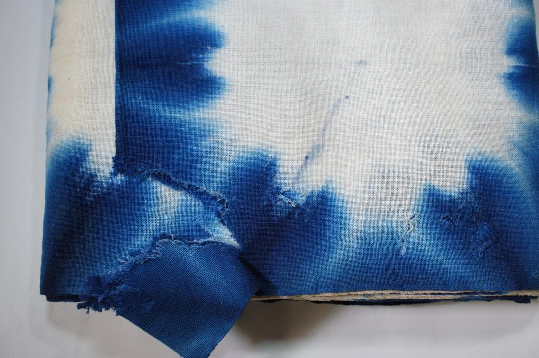 有松絞り◆雪花絞り◆おしめ◆木綿◆反物◆板締め絞り◆アンティーク◆ヤブレ有り