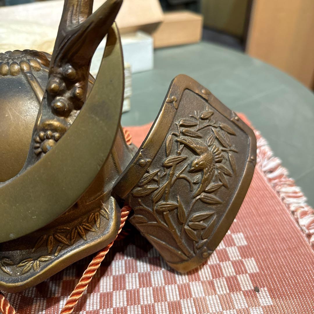 戦国時代の武将、山中鹿之助（やまなか しかのすけ、本名：山中幸盛）　兜　置き物