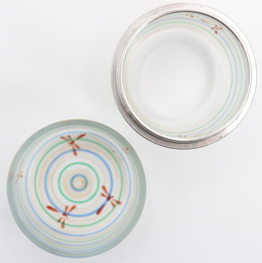 水崎長寿作 義山 独楽蜻蛉 棗 ガラス 硝子 茶道具 共箱共布　V988